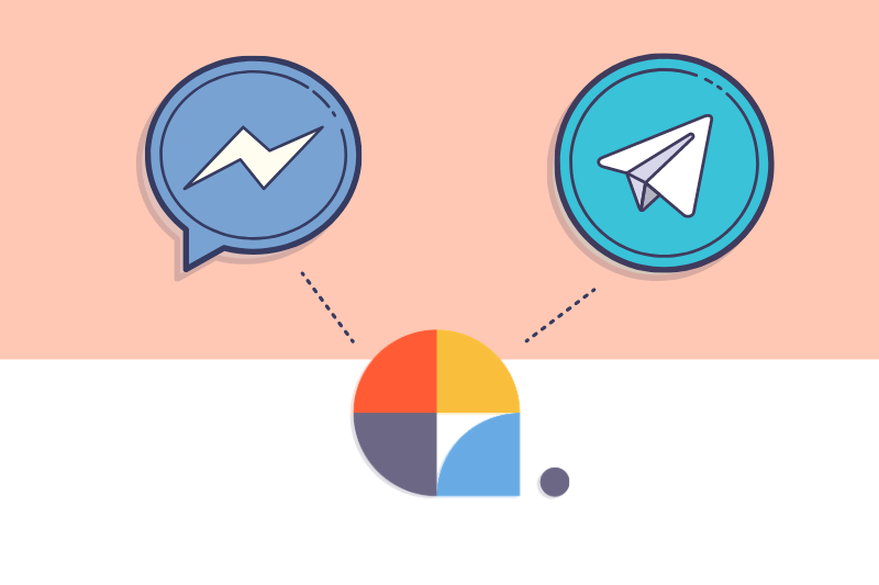 fb messenger y telegram en plataforma centribal